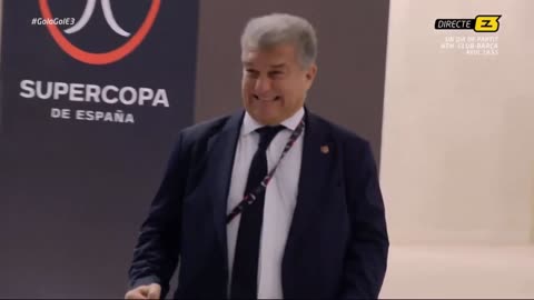 Barcelona president Laporta seemingly celebrates Olmo-Victor registration