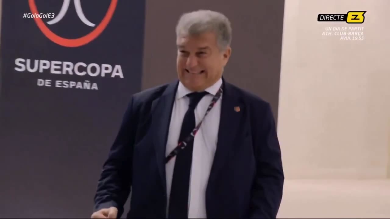 Barcelona president Laporta seemingly celebrates Olmo-Victor registration