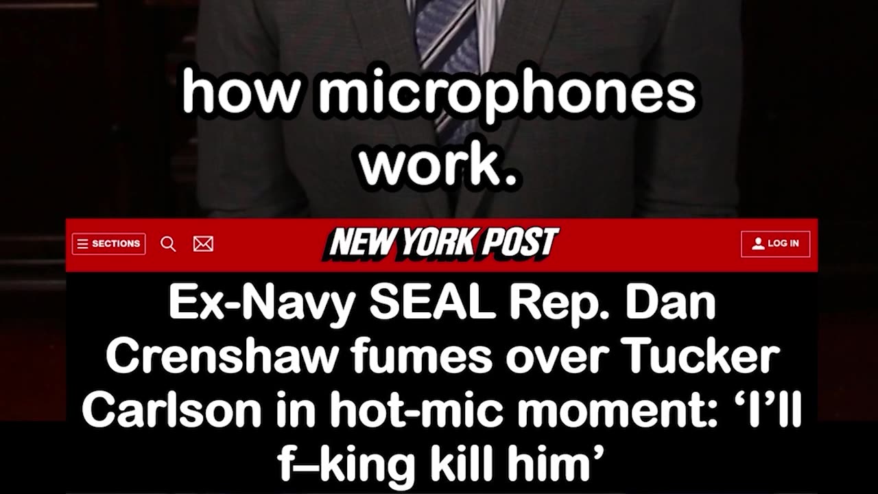 Dan Crenshaw Snaps Over Tucker Carlson on hot-mic
