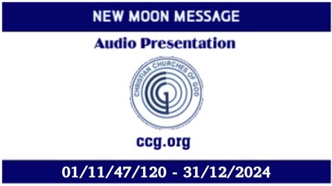 New Moon Message (Audio) for 01/11/47/120 - 31/12/2024