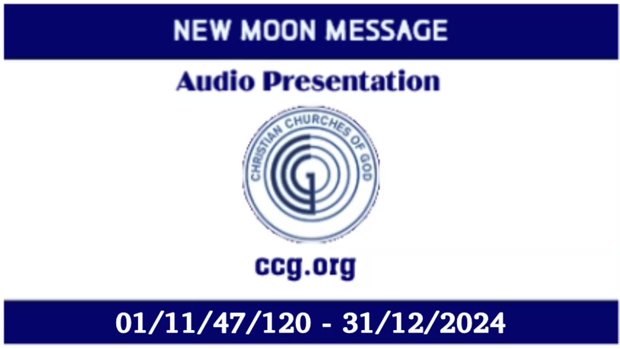 New Moon Message (Audio) for 01/11/47/120 - 31/12/2024