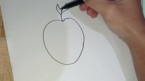 Drawing Apple Fruit