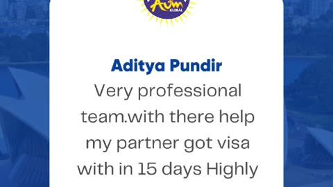 5-Star Review | Thank You Mr. Aditya Pundir | Happy Client | AUM Global Migration