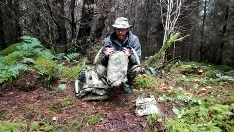 Bushcraft Backpack Review - MFH German Army Mountain Bergen 80L in flecktarn camo pattern.