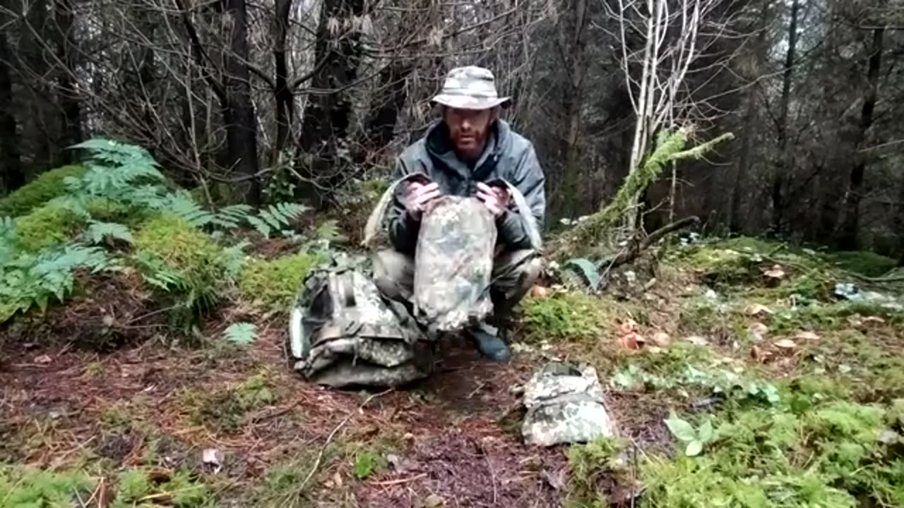 Bushcraft Backpack Review - MFH German Army Mountain Bergen 80L in flecktarn camo pattern.