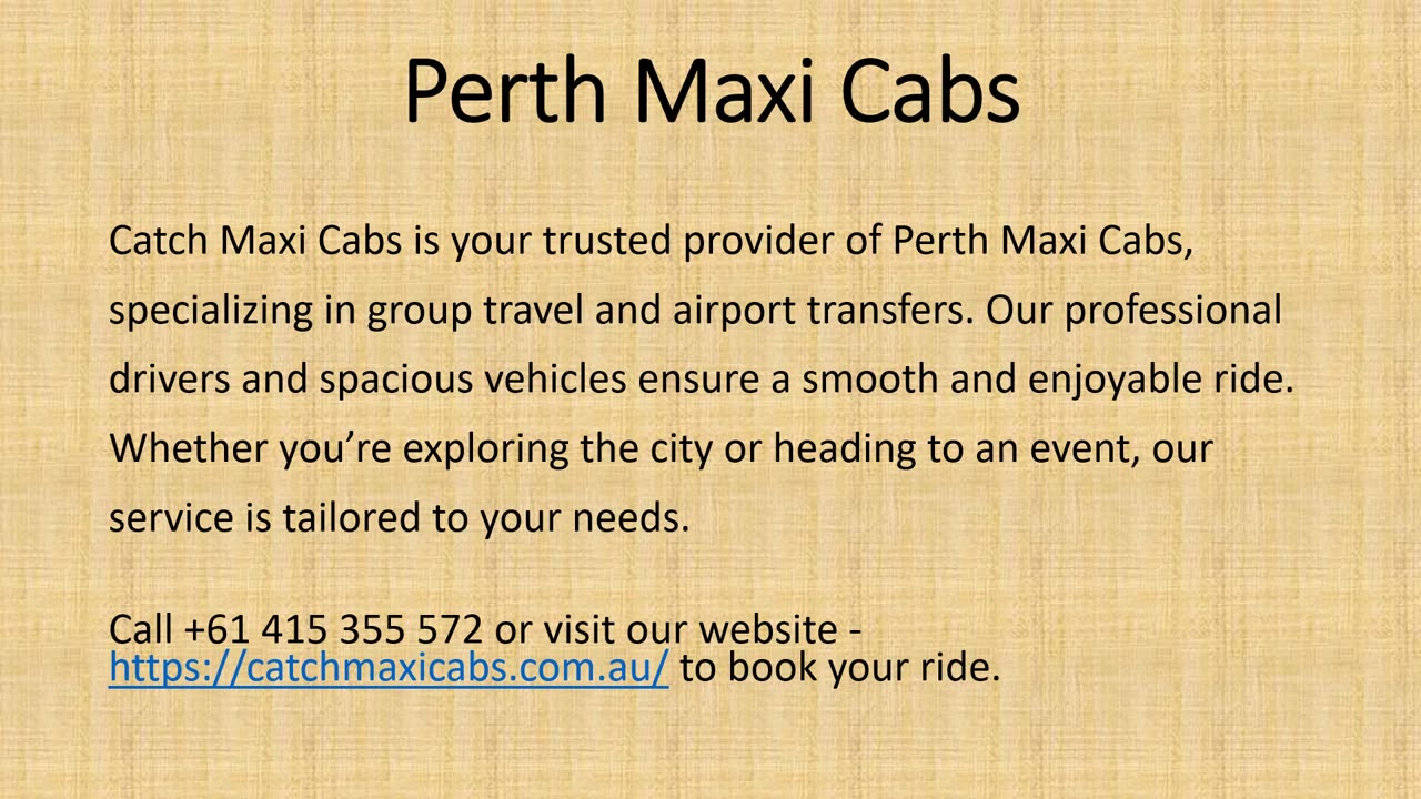 Perth Maxi Cabs