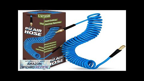 Polyurethane Recoil Air Hose1/4 in x 25 ft Air Compressor Hose Review