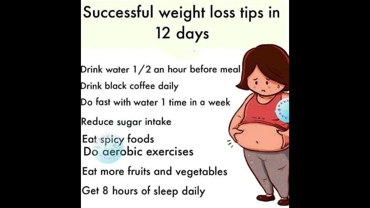 Successful weight loss tips in 12 days