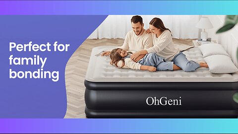 OhGeni Queen Air Mattress with Built in Pump, Blow Up Guest Mattress