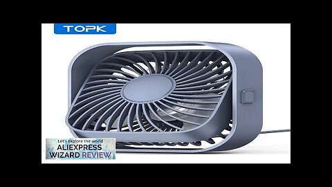 TOPK Mini Portable Fan USB Desk Fan Table Strong Airflow &Quiet Operation Review