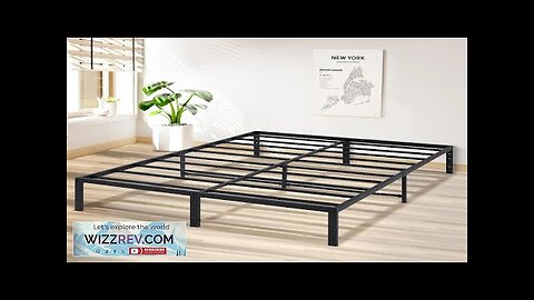 14inch Queen Size Black Iron Bed Frame with Easy Assembly Sturdy 1500lbs Review