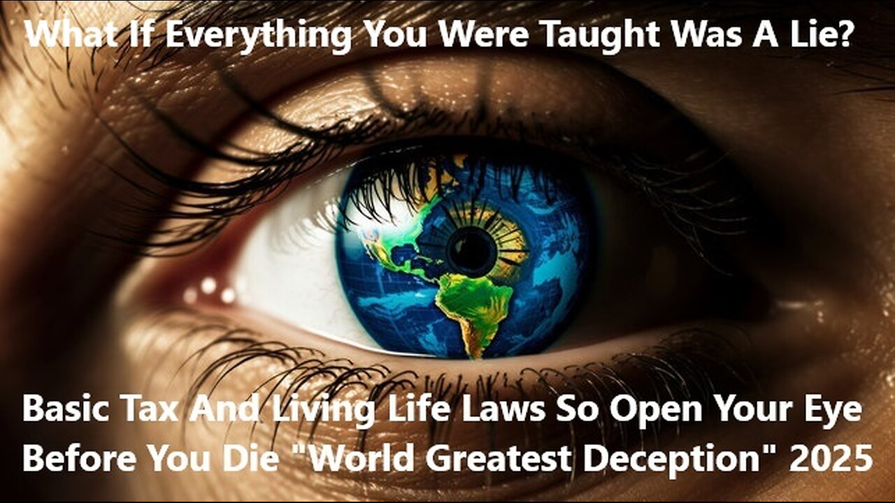 Basic Tax And Living Life Laws "Open Your Eye Before You Die" Greatest Deception 2025