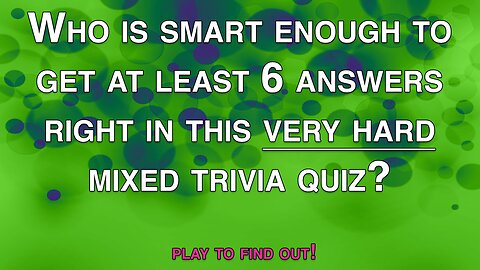 Mixed Trivia Quiz