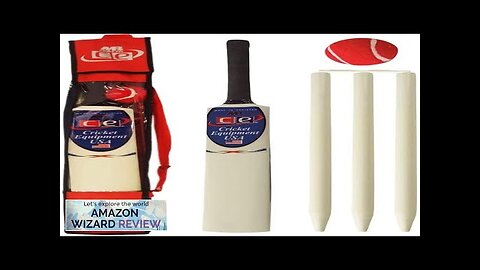 Junior Cricket Bat Set Wooden Gift Size 4 6 Includes Stumps Ball Review