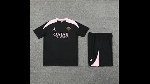 👉🏻⚽️2024/25 PSG Adult Black Short Sleeve Training Kit