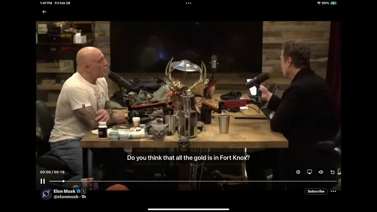 Elon on JRE (Clip) Fort Knox