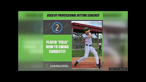 SWINGRAIL Baseball/Softball Swing Trainer Aid - Equipment for Batting and Hitting Review