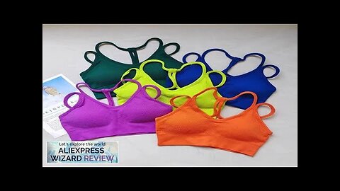 Women Breathable Sports Bra Shockproof Fitness Tops Gym Crop Top Brassiere Push Review