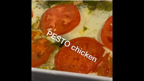 Easy 4 Ingredients Pesto Chicken bake