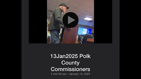 SWN- Dick Shaughnessy -Polk County Commissioners Meeting 13Jan2025