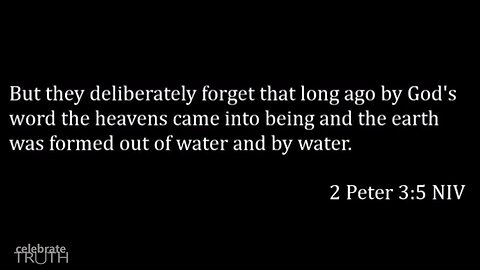 "Where were you when I laid the foundations of the earth?" Job 38