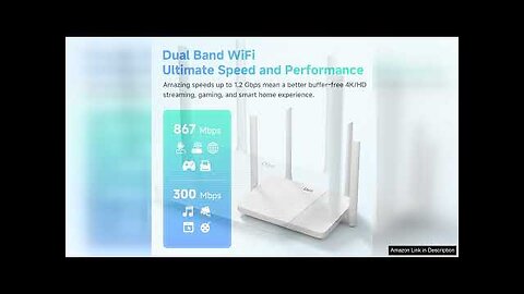 AC1200 Gigabit WiFi Router 2.4GHz +5GHz Dual Band MU-MIMO Wireless Internet Router Review