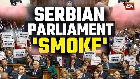 Serbian MPs Set off Flares & Smoke Grenades Inside Parliament: Conspiracy Against Orthodox Serbians