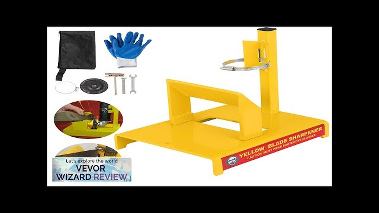 VEVOR 14 inches Yellow Lawn Mower Blade Sharpener Grinder Motor NOT Included Review