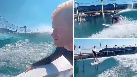 "Prince Harry Surfs with Archie!"