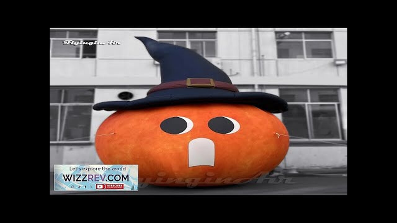 Cute Large Halloween Inflatable Pumpkin Head Balloon With A Black Hat Review