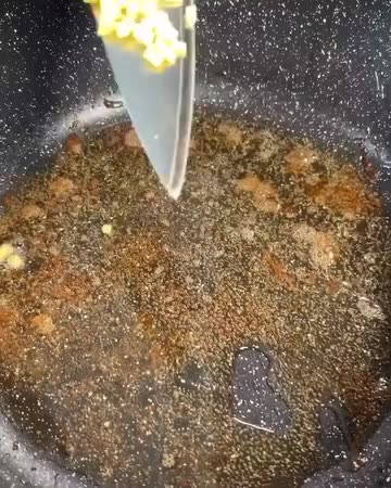 The most tender pork ribs in a frying pan