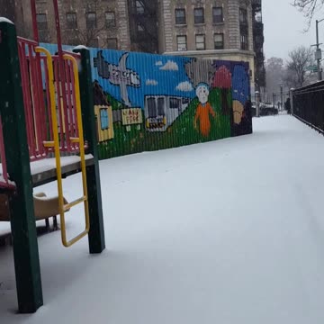 Snowing in Lenapehoking (New York City).