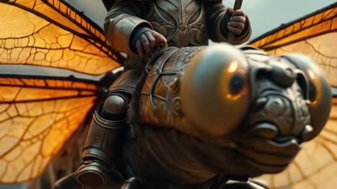 Warlord and the Giant Dragonfly - #DocumentsAI77 #EpicFantasy