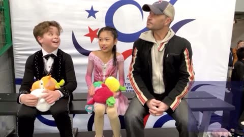 Young ice Skating duo Angela Yang and Sean Kay
