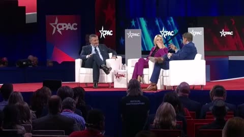 Ted Cruz Pam Bondi Hold Podcast on Immigration Policy at CPAC DC 2025 FEB 20th 2025