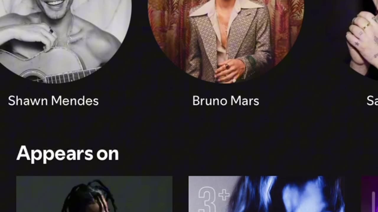 Spotify, Justin Bieber, Bruno Mars