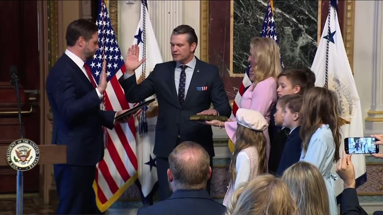 WATCH: Pete Hegseth Sworn in as Secretary of Defense & delivers remarks 💥