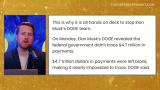 SHOCKER $4.7 TRILLION in Taxpayer Cash Vanished Into Gov't Black Hole – Where Did It Go!