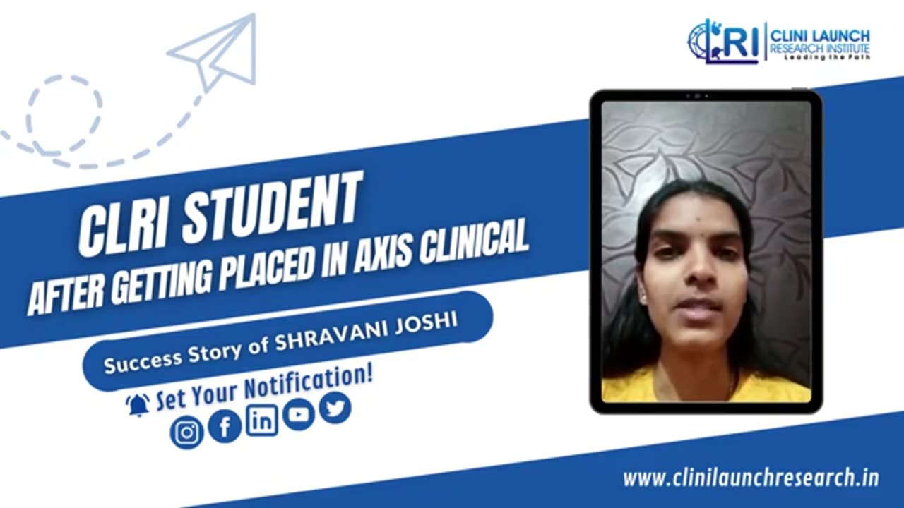 Success Story of SHRAVANI JOSHI - CLRI Student's Placement