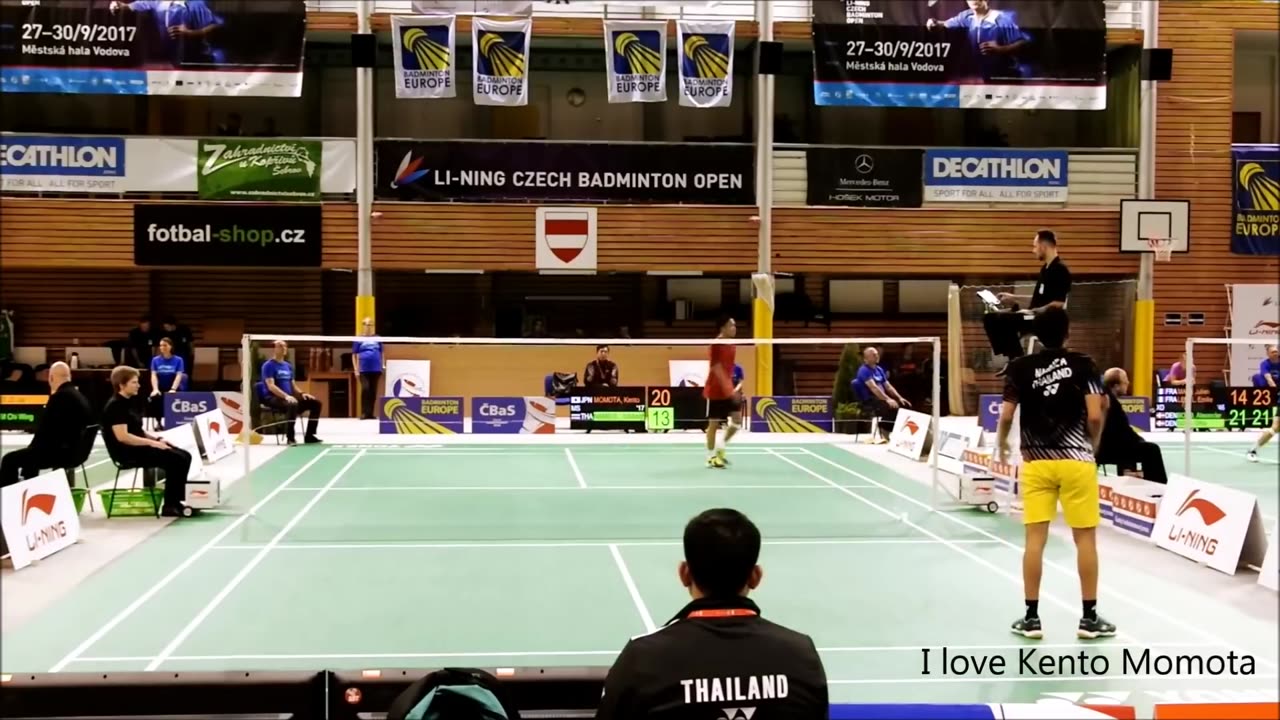 Czech Open 2017 QF Kento Momota vs Adulrach Namkul HightLight ( 7:16)