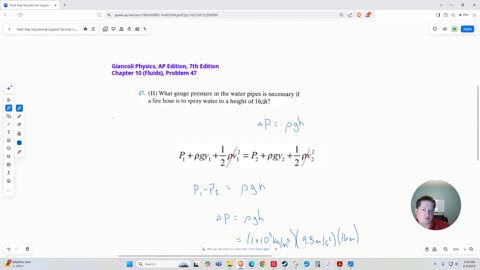 Calculating Gauge Pressure to Reach a Height