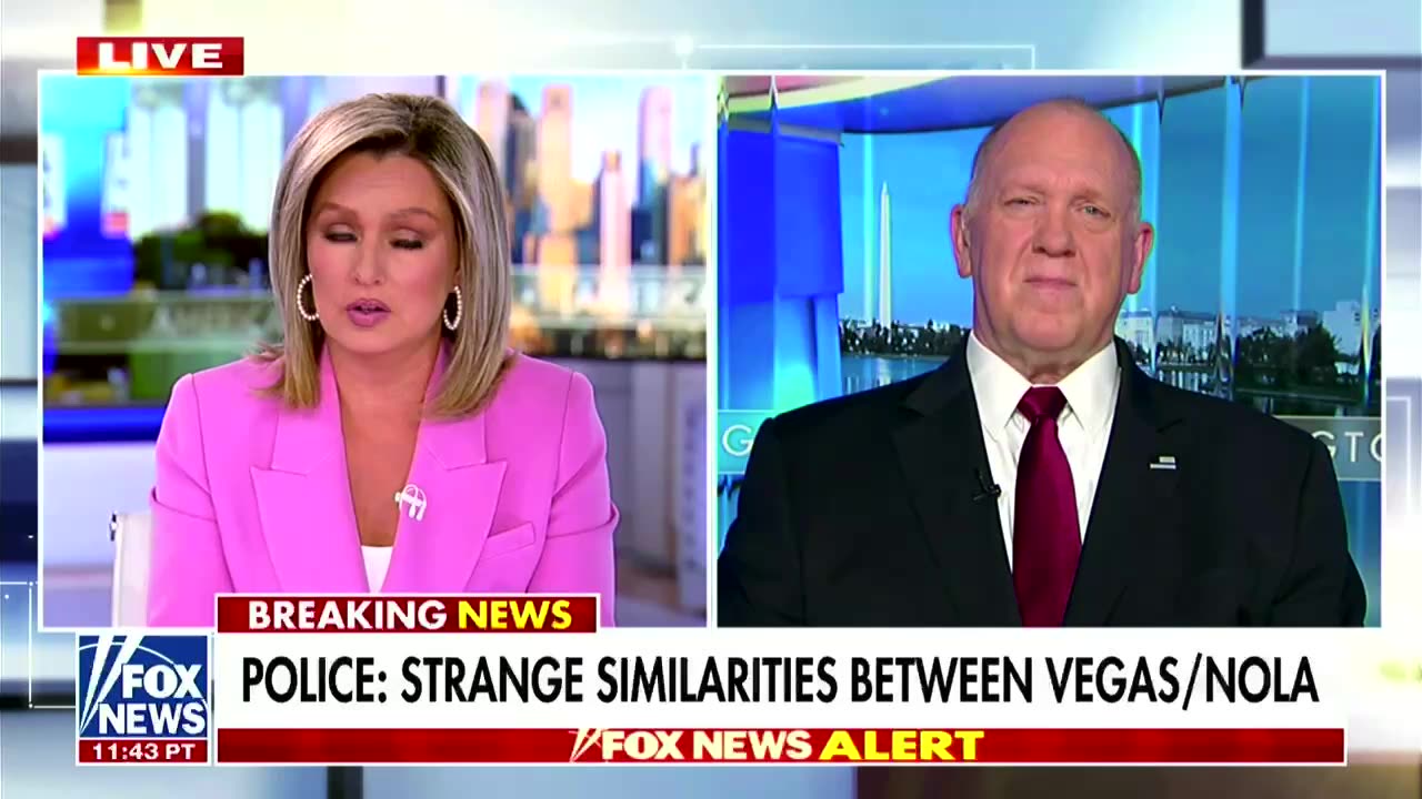 'Gut feeling': Tom Homan admits no proof connecting New Orleans and Las Vegas attacks
