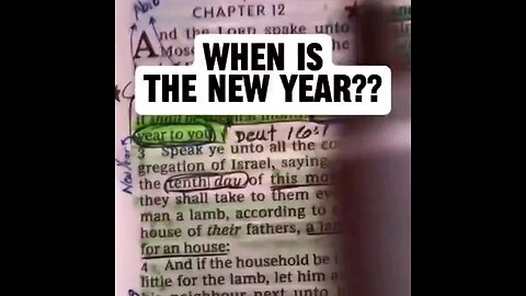 According to the Bible; When is the New Year? See description below for references