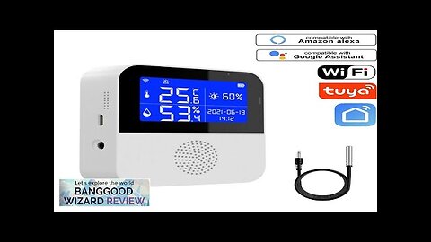 Tuya WiFi Smart Temperature Humidity Sensor Indoor Thermometer Hygrometer Meter with LCD Review