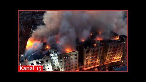 Massive fire breaks out in 150-unit apartment building in New York