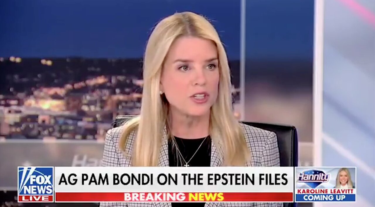 Attorney General Pam Bondi says a "Truckload" of Jeffrey Epstein files arrived on Friday