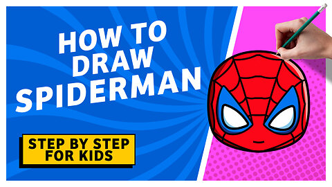 How to Draw Spiderman Easy Line Drawing for Kids, Children and Toddlers Step by Step