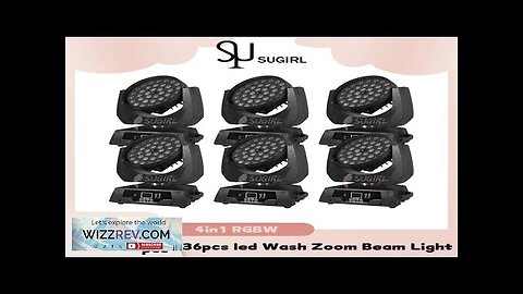 No Tax 6Pcs 36x12 RGBW 4in1 LED Zoom Wash Moving Head Light Review