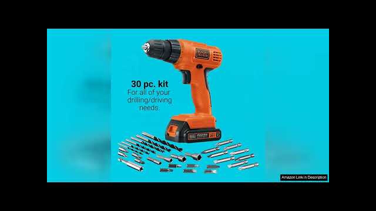 BLACK+DECKER 20V MAX POWERECONNECT Cordless Drill/Driver + 30 pc. Kit, Orange Review