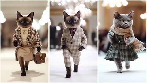 😸Cats On The Runway: English Country Collection